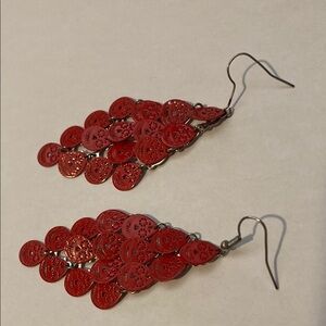 Chic Red Skull‎ 💀 Drop Earrings